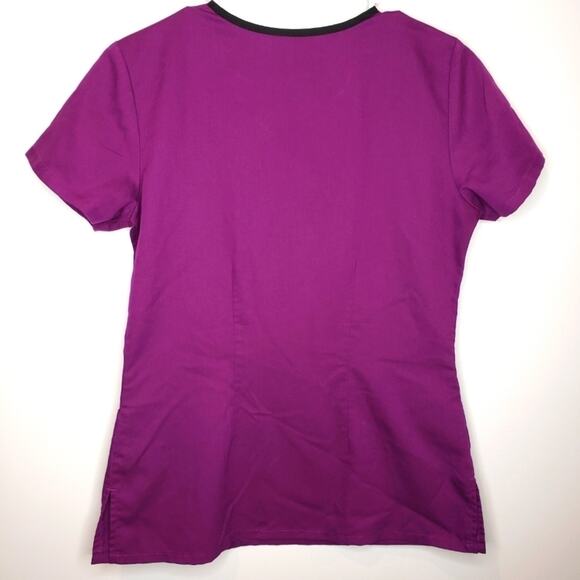 Grey's Anatomy Professional Wear Purple V Neck Active Scrub Top Small - Picture 5 of 9